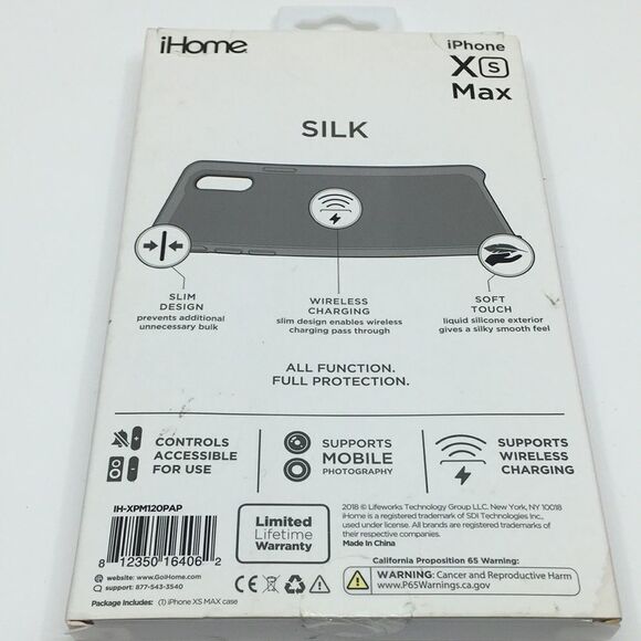 XS Max iPhone Phone Case Ihome Slim Silicone Flexible  Soft Touch Pink - Picture 4 of 9